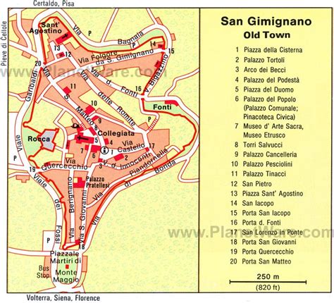 map san gimignano